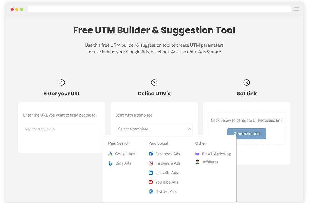 Our UTM builder in Browser