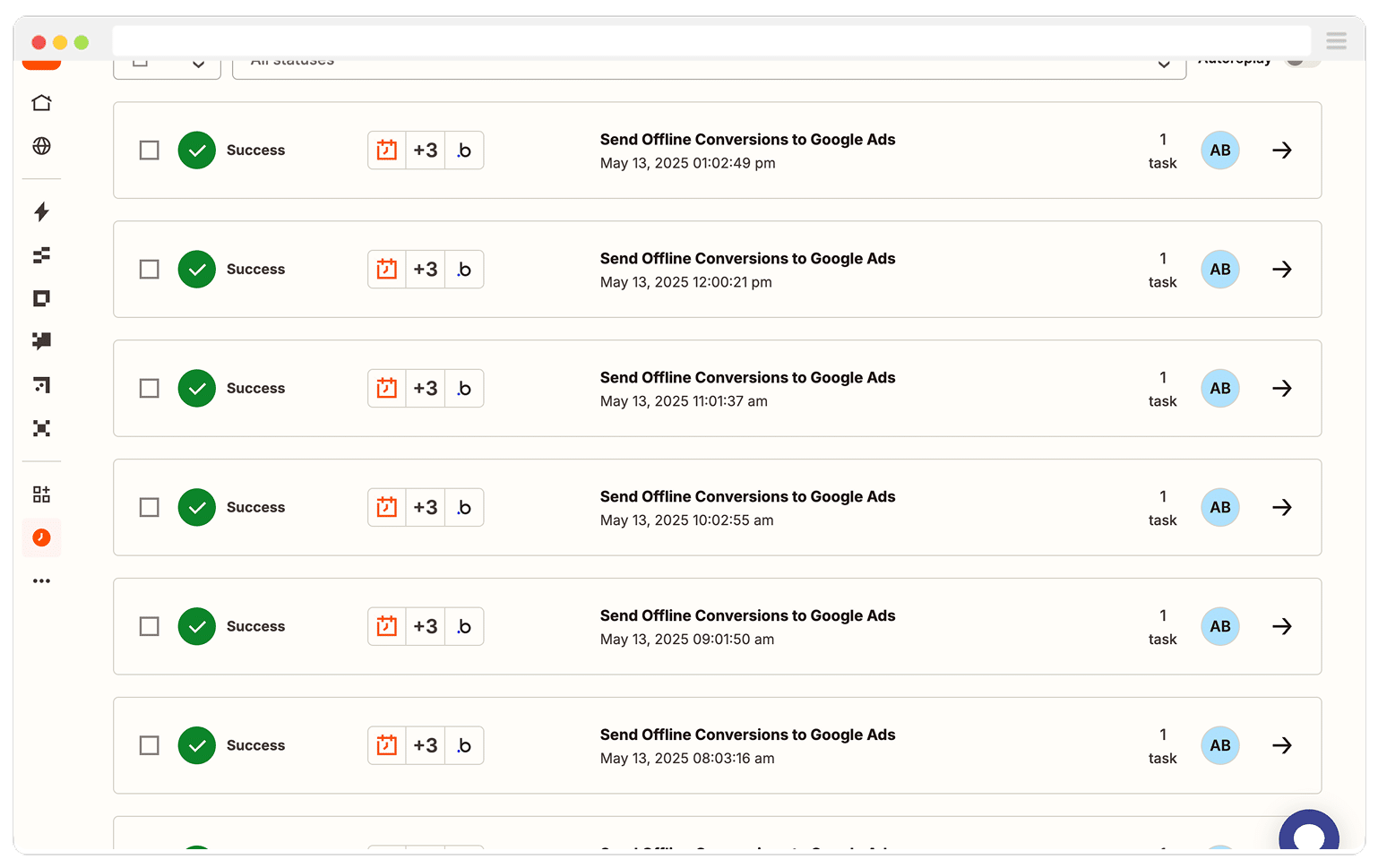 Zapier Success Offline Conversions Google Ads