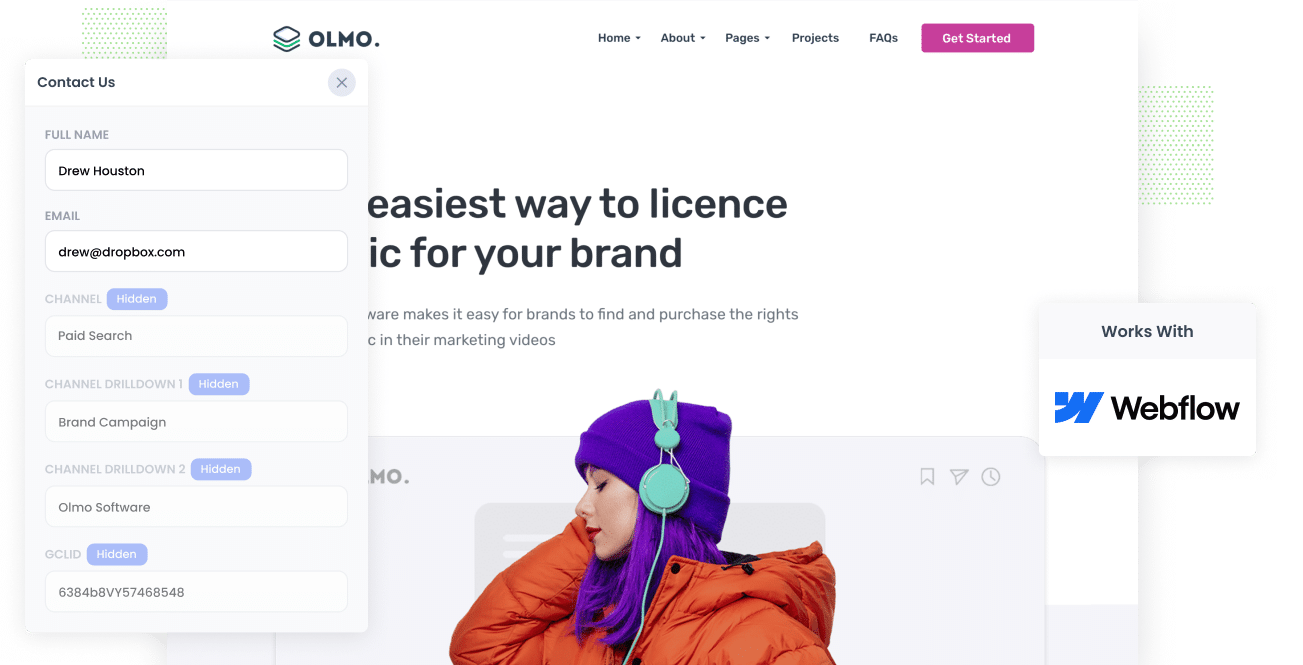 Webflow - GCLID