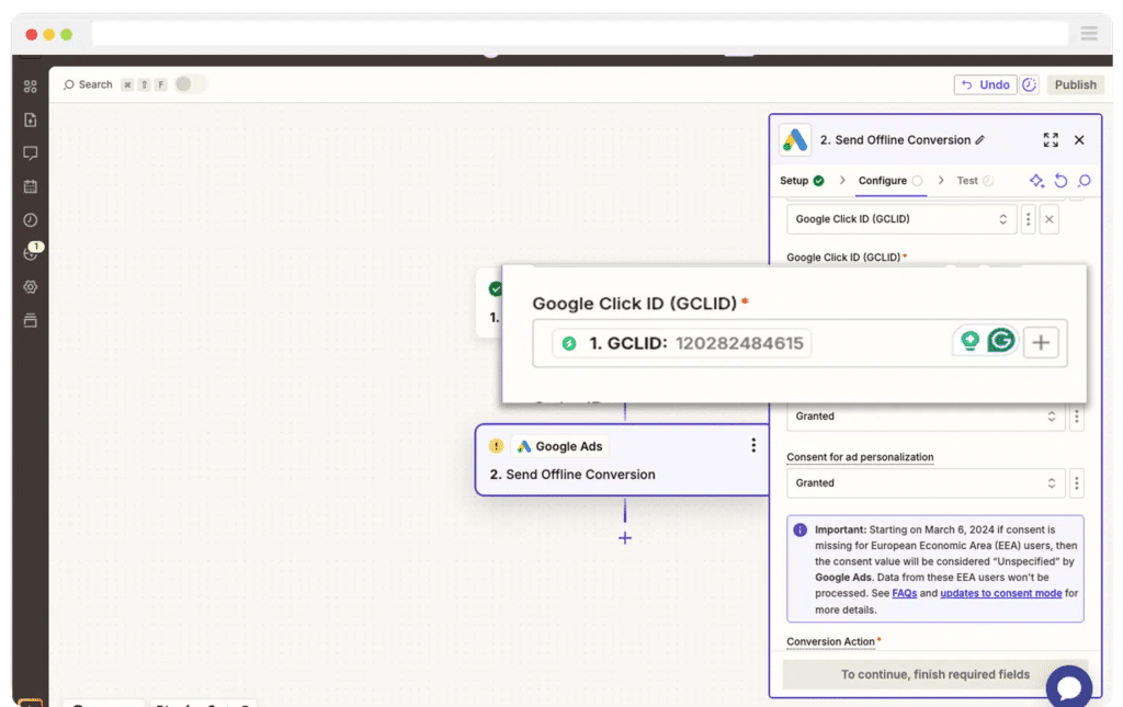 How to capture the GCLID in Close CRM - Attributer