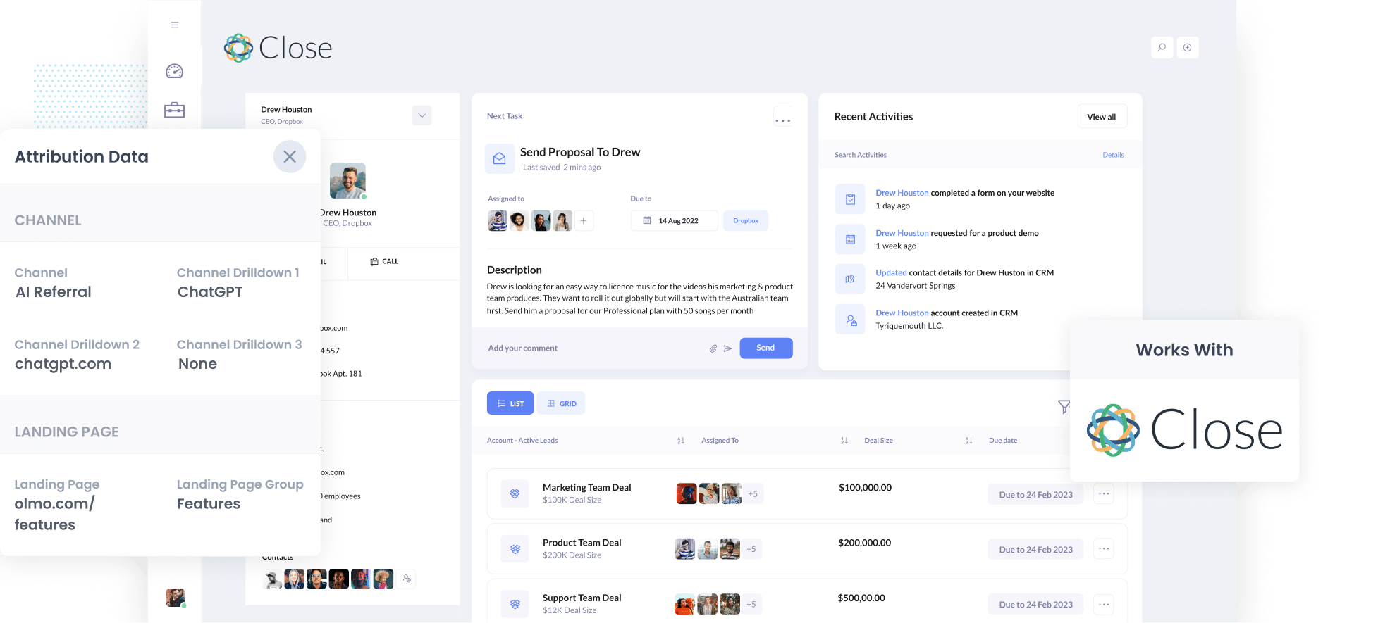 Track leads & customers from AI in Close
