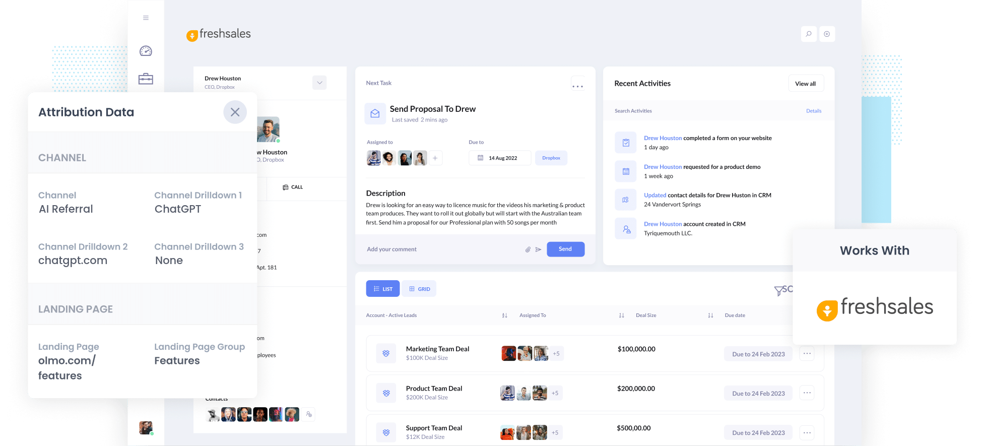 Track leads & customers from AI in Freshsales