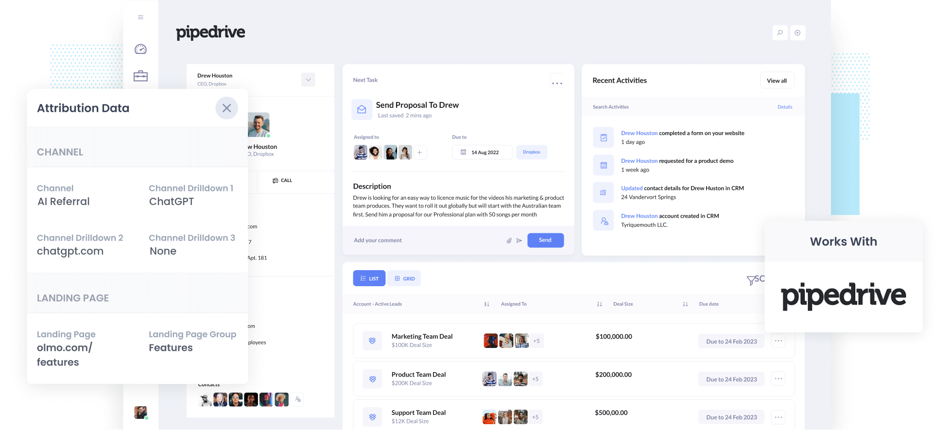 Track leads & customers from AI in Pipedrive