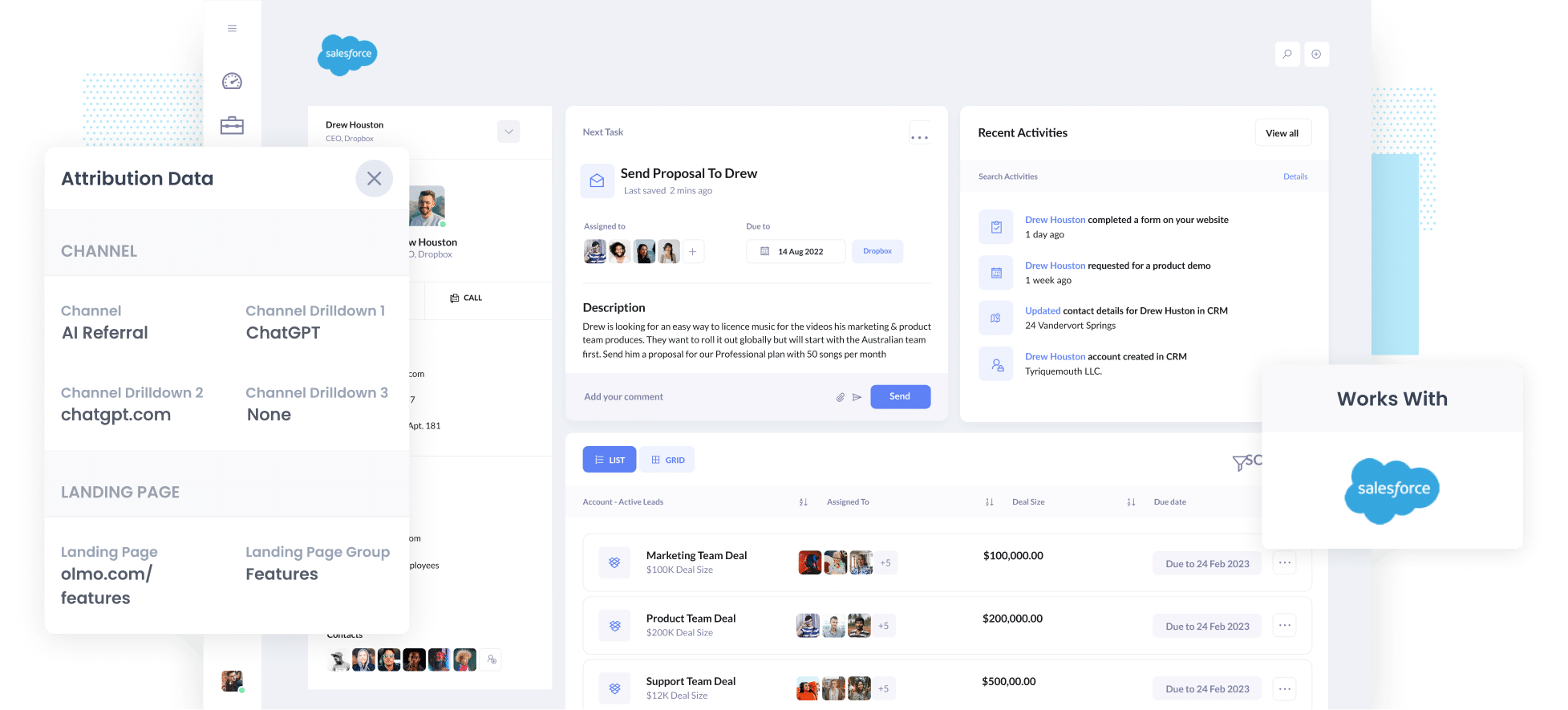 Track leads & customers from AI in Salesforce